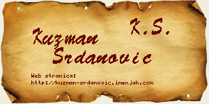 Kuzman Srdanović vizit kartica